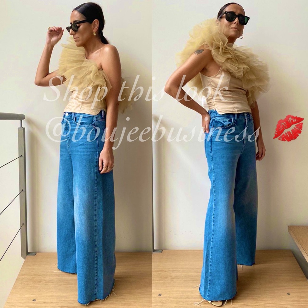 H&M One-Shoulder Top with Ruffled Tulle Trim - Picture 5 of 15